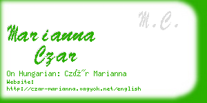 marianna czar business card